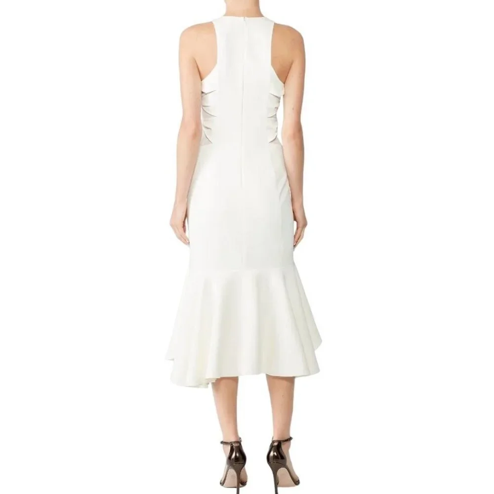 Halston Heritage White Midi Dress - Picture 4 of 10